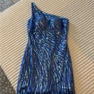 One-Shoulder Sequin Dress